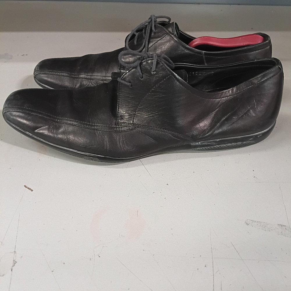 Prada Black Leather Oxfords